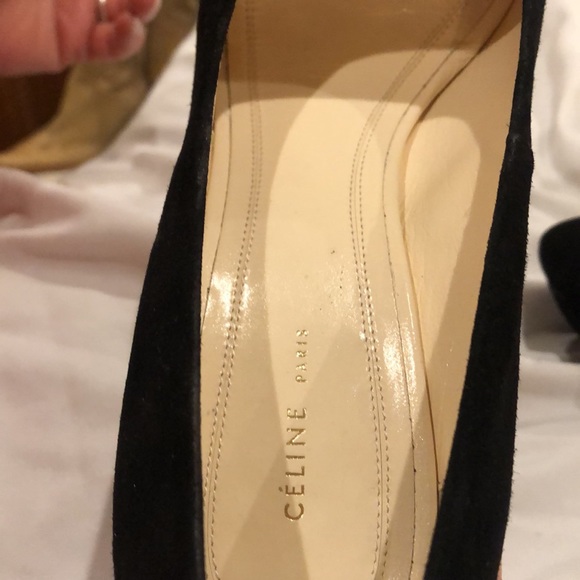 Celine black suede block heels - Picture 8 of 8